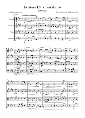 Mendelssohn F., Sechs Lieder ohne Worte, Andante con moto Sheet music for  Piano (Solo)