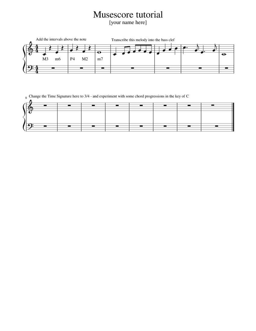 Musescore tutorial Sheet music for Piano (Solo) Easy | Musescore.com