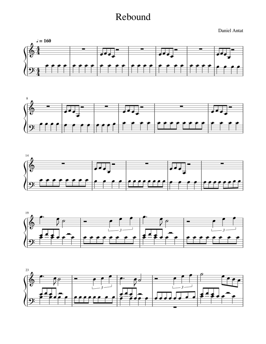 Rebound Sheet music for Piano (Solo) Easy