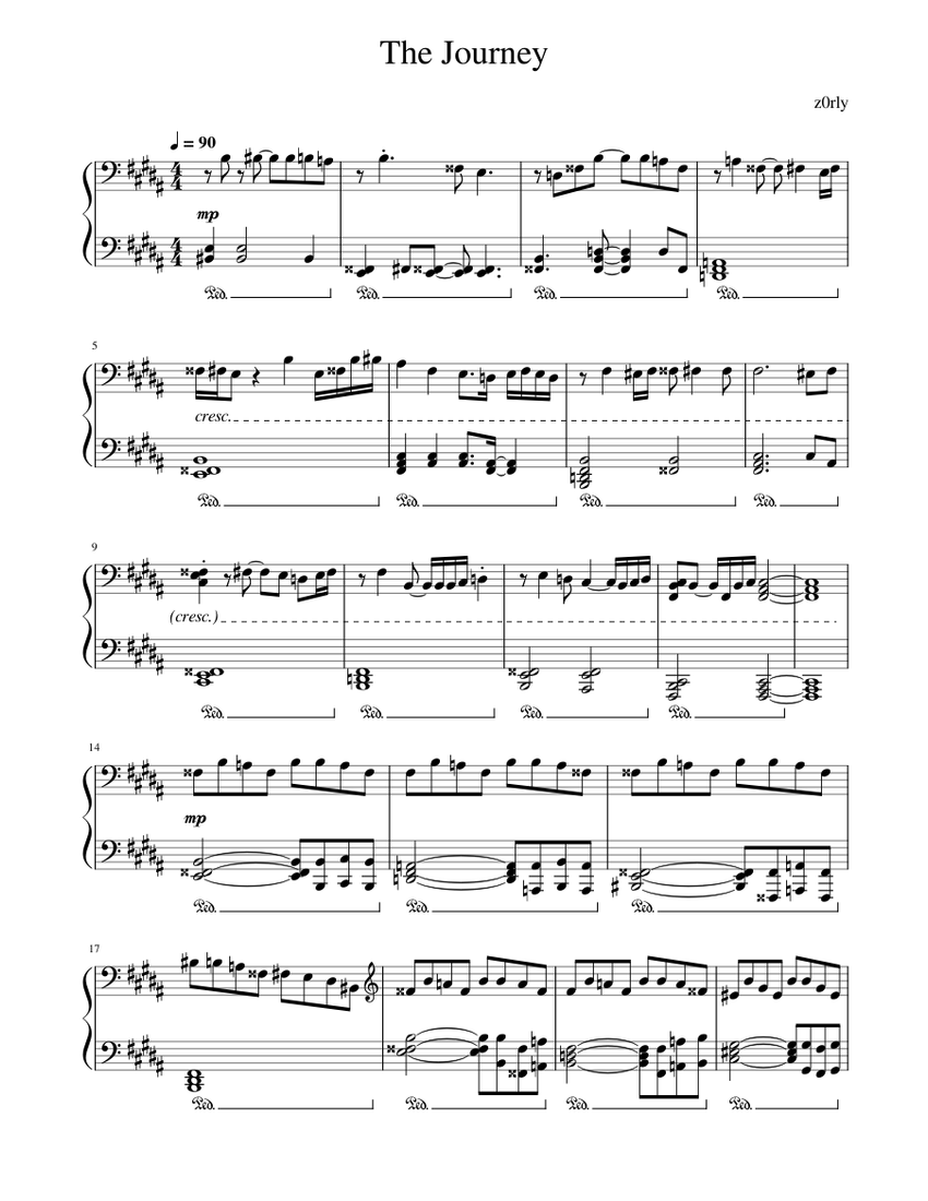 The Journey Sheet music for Piano (Solo) | Musescore.com