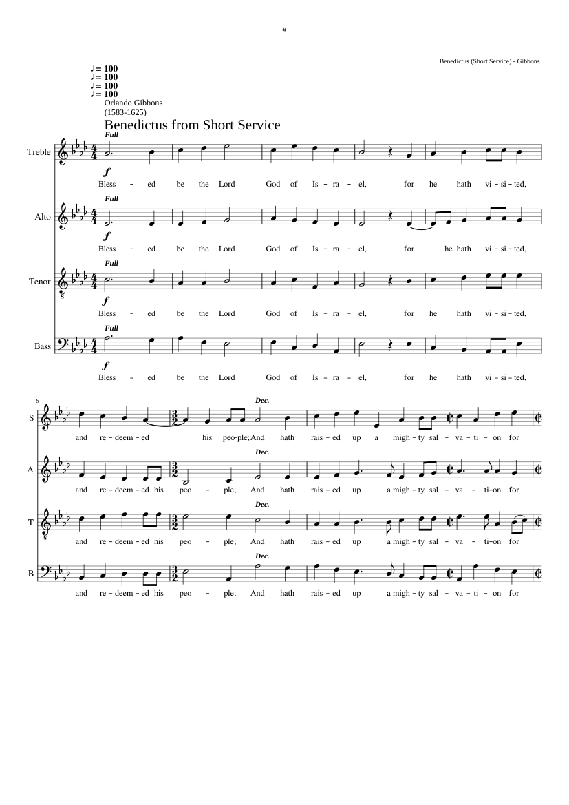 Benedictus (Short Service)