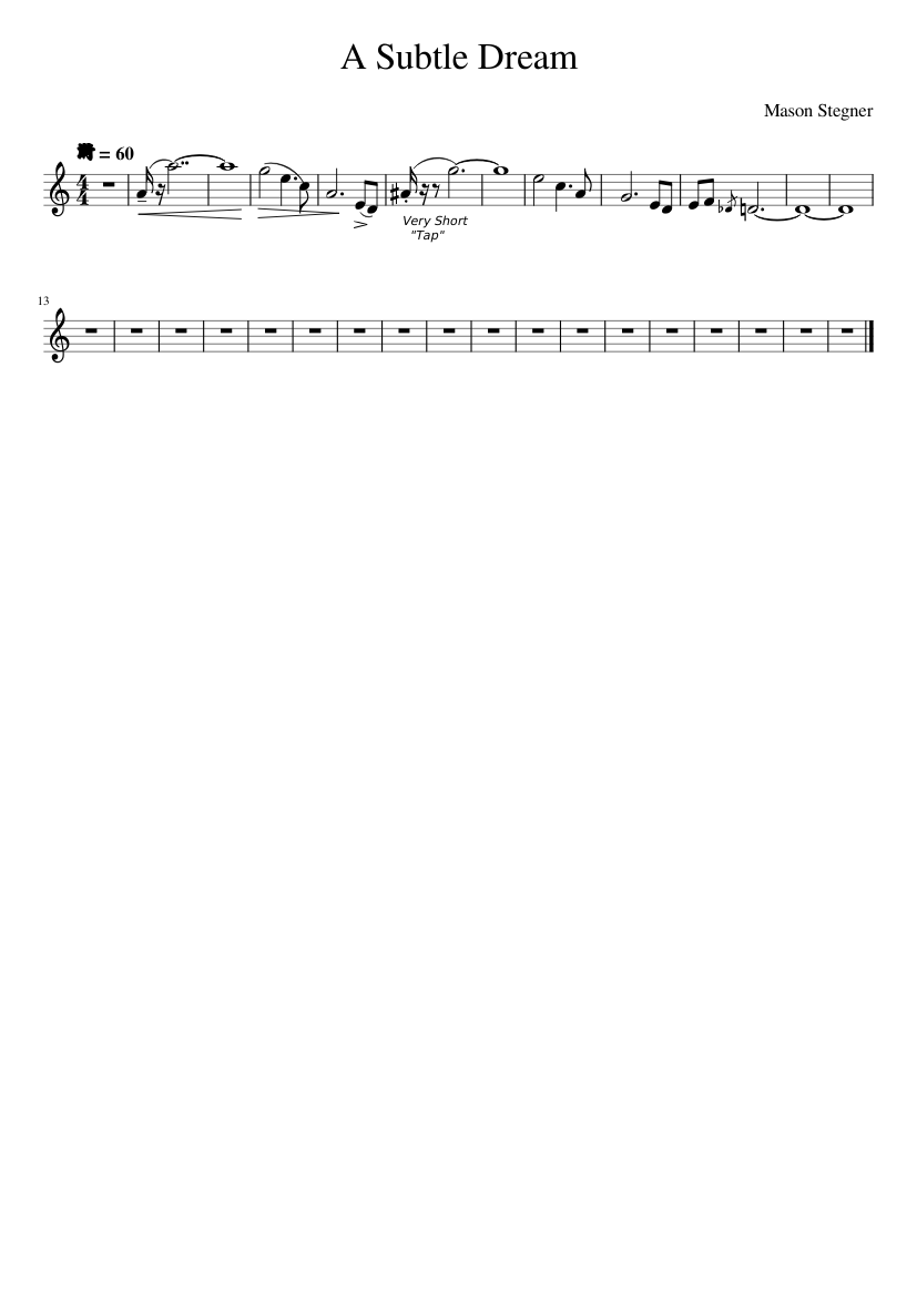 A Flutes Lullaby Sheet music for Piano (Solo) Easy | Musescore.com