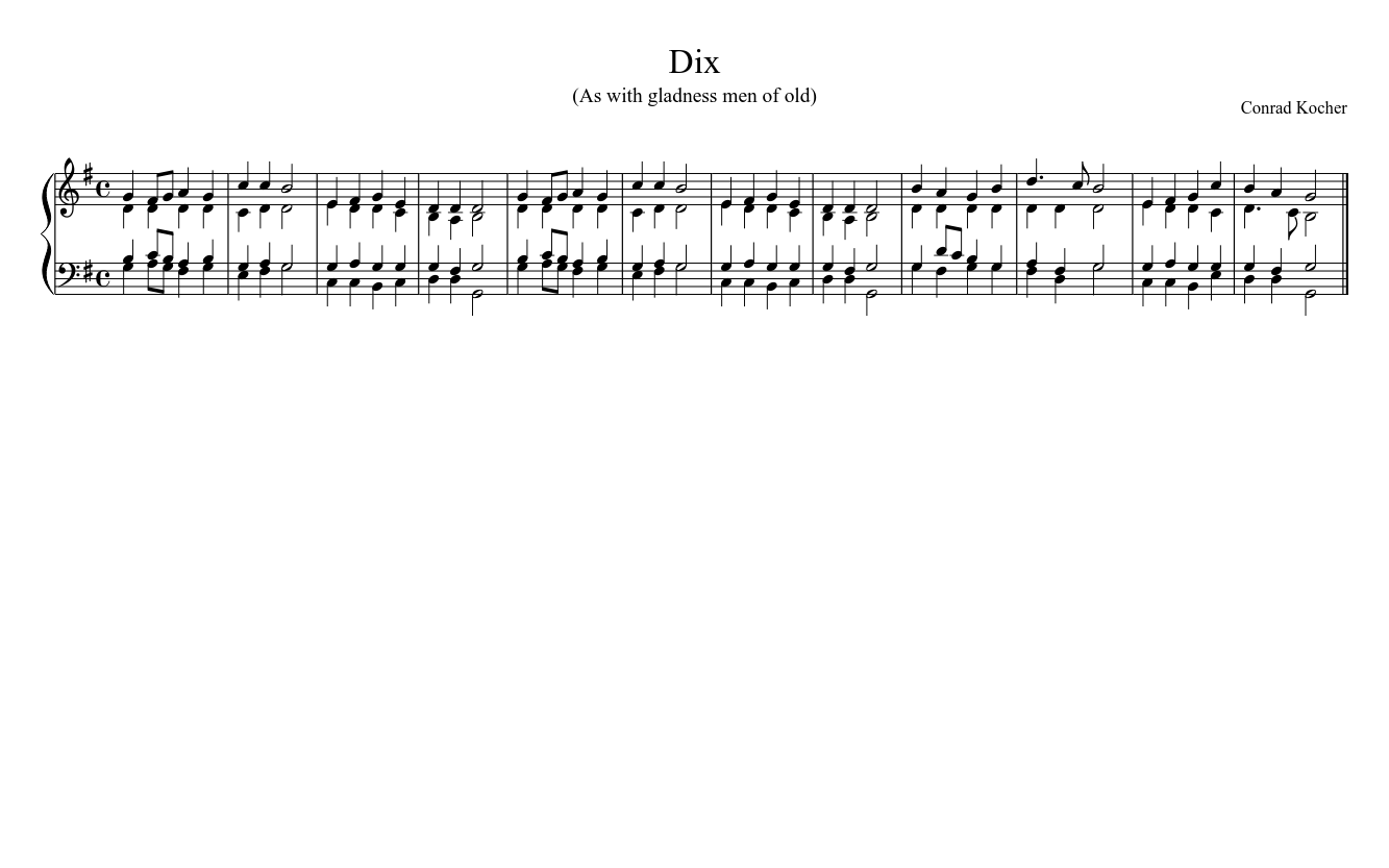 Dix (As with gladness men of old)