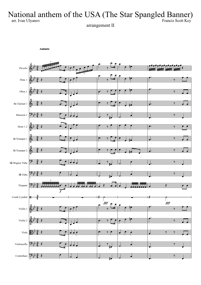 The Star Spangled Banner (arrangement II)