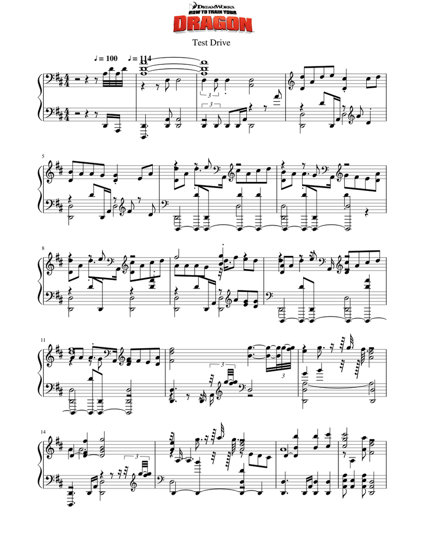 How To Train Your Dragon Unedited MIDI File Sheet music for Piano (Solo
