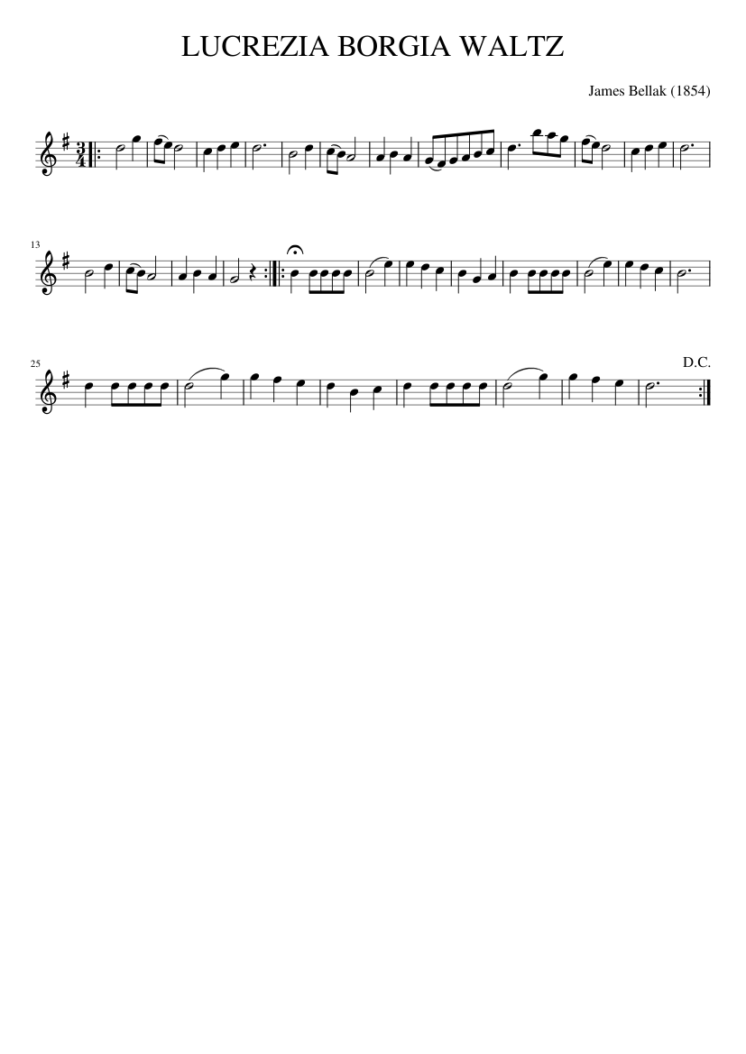 LUCREZIA BORGIA WALTZ
