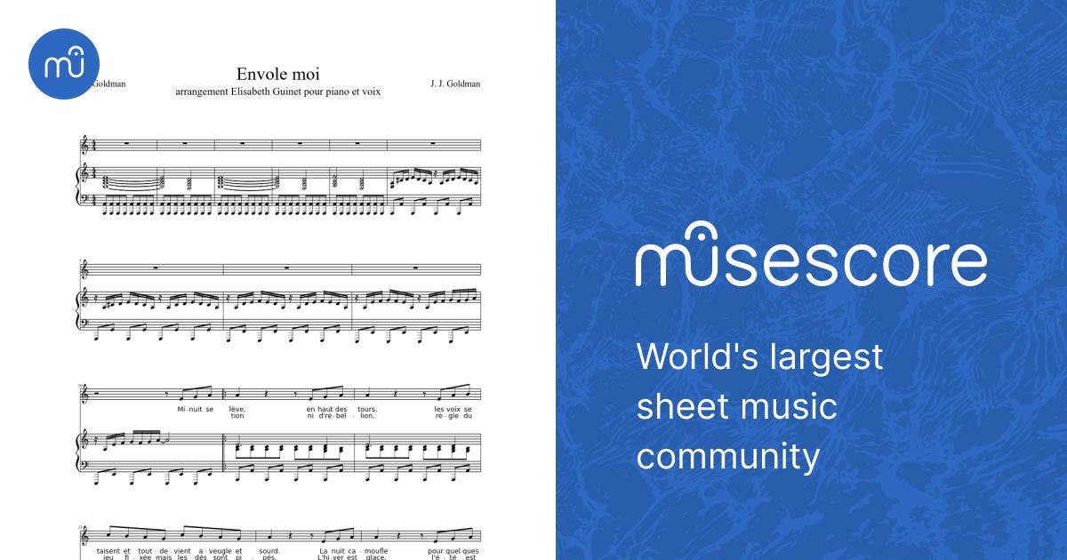 Envole moi Sheet music for Piano, Vocals (Piano-Voice) | Musescore.com