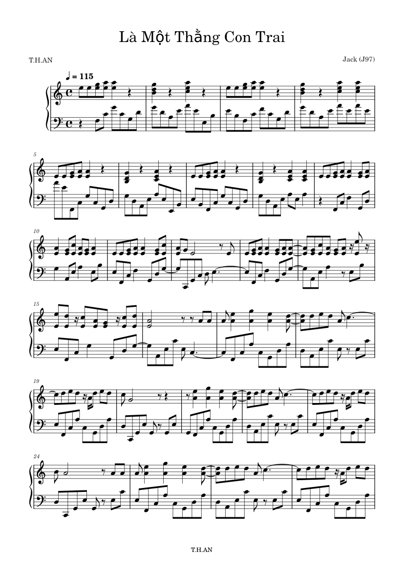 Là Một Thằng Con Trai - piano tutorial