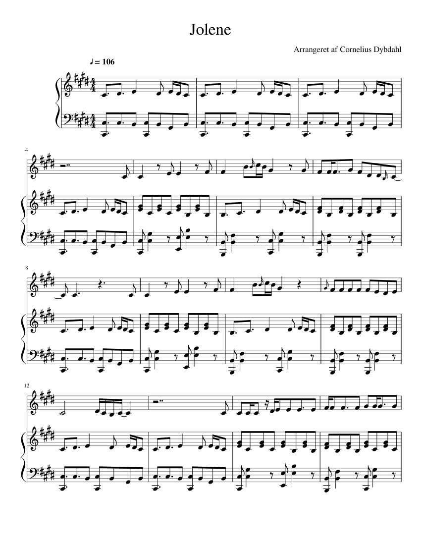 Jolene Arrangement Sheet music for Piano, Violin (Solo) | Musescore.com