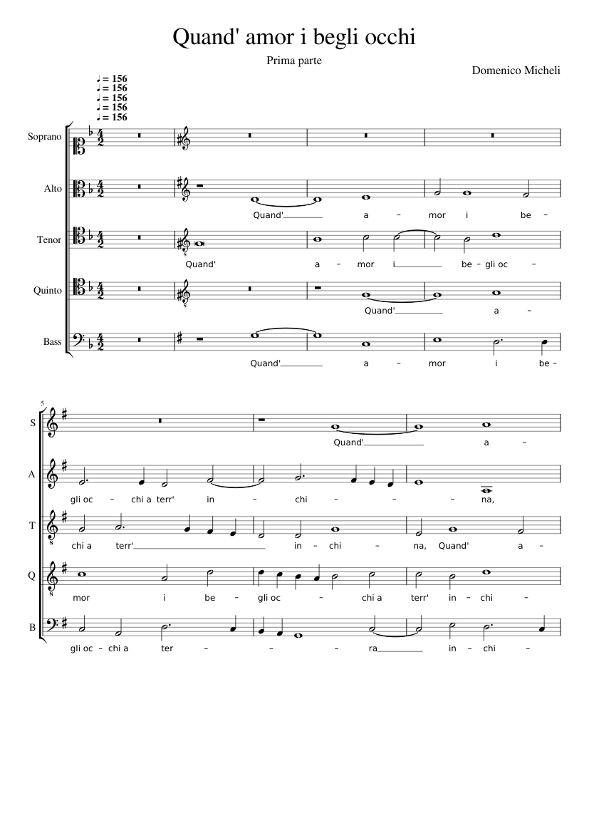 Quand' amor i begli occhi