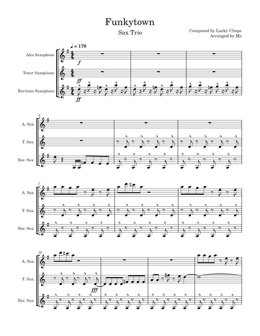 Funkytown / I Feel Good – Lucky Chops Funkytown - Lucky Chops - Sax ...