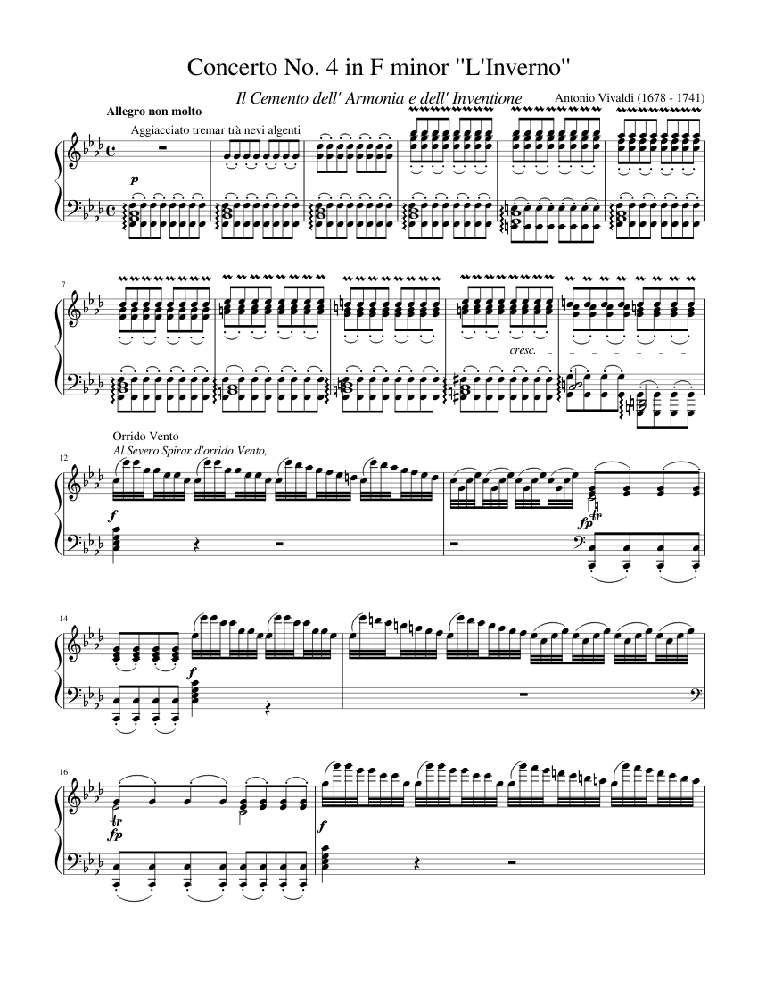 Vivaldi - Violin Concerto in F minor, Op. 8, No. 4, RV. 297 