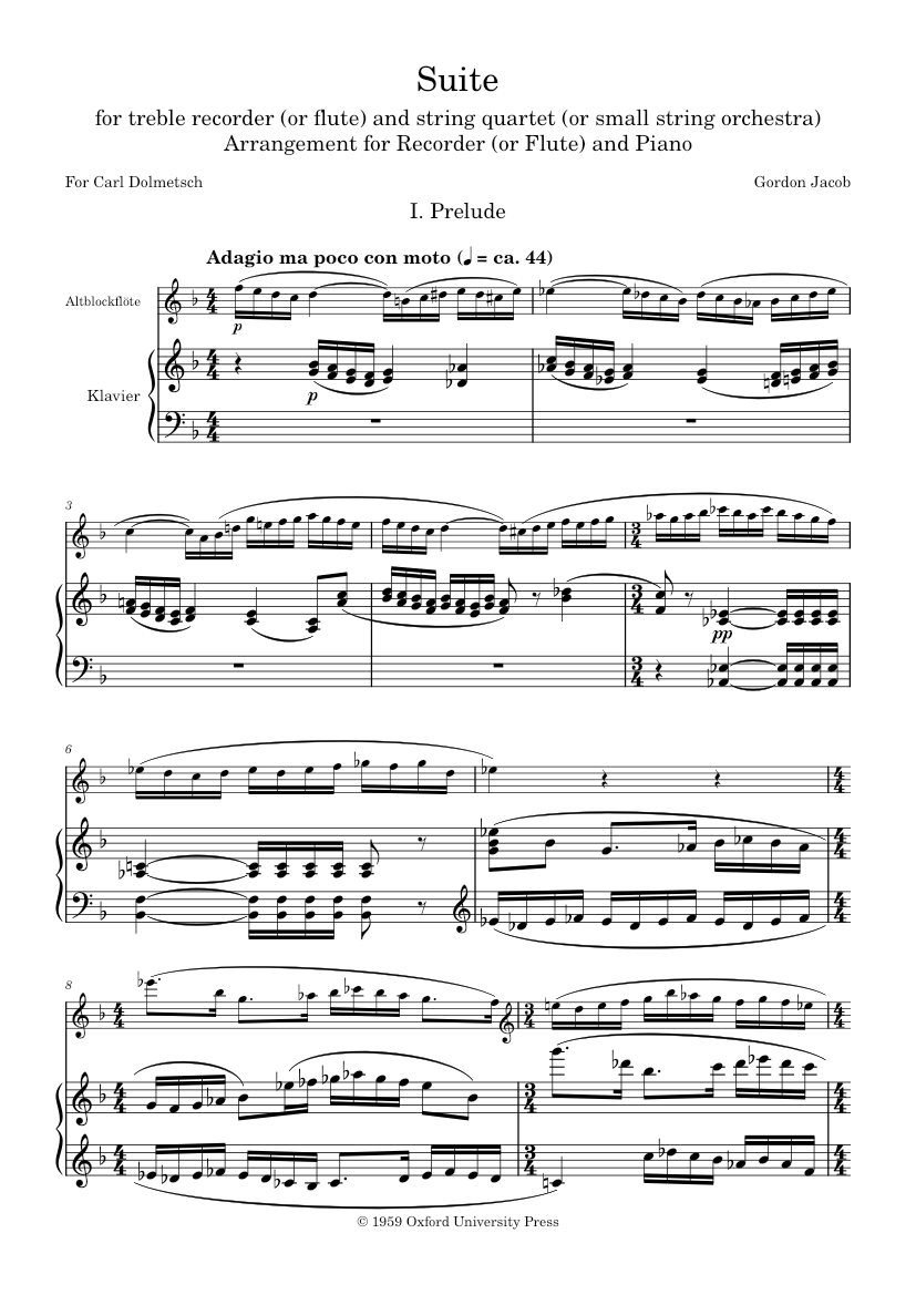 訳あり品吹奏楽 楽譜 PRELUDETOCOMEDY(GORDON JACOB) Prelude – Gordon Jacob Sheet Music for Piano, Recorder (Solo