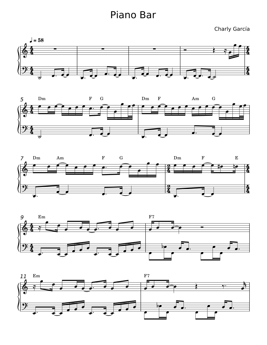 Piano Bar Charly Garc a Sheet Music With Chords For Piano Solo piano-bar-charly-garc-a-sheet-music-with-chords-for-piano-solo