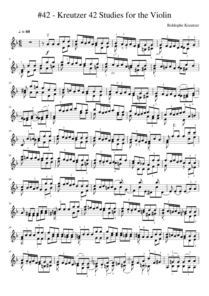 42 - Kreutzer 42 Studies for the Violin