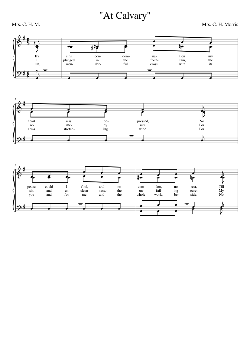 By sin's condemnation my heart was oppressed (Morris)