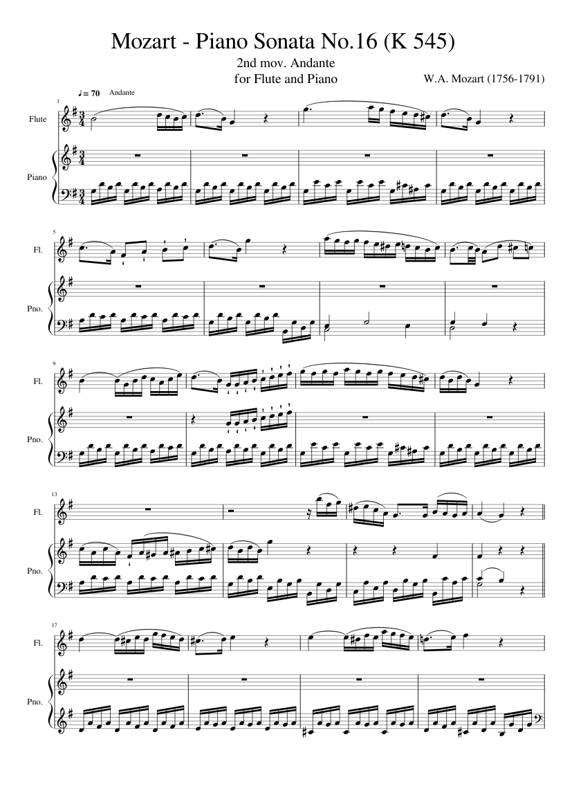 Piano Sonata No.16 in C major K.545