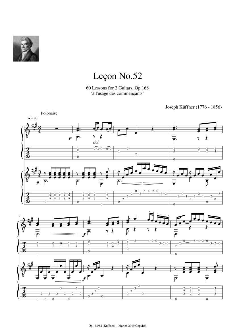 60 Lessons for 2 Guitars Op.168