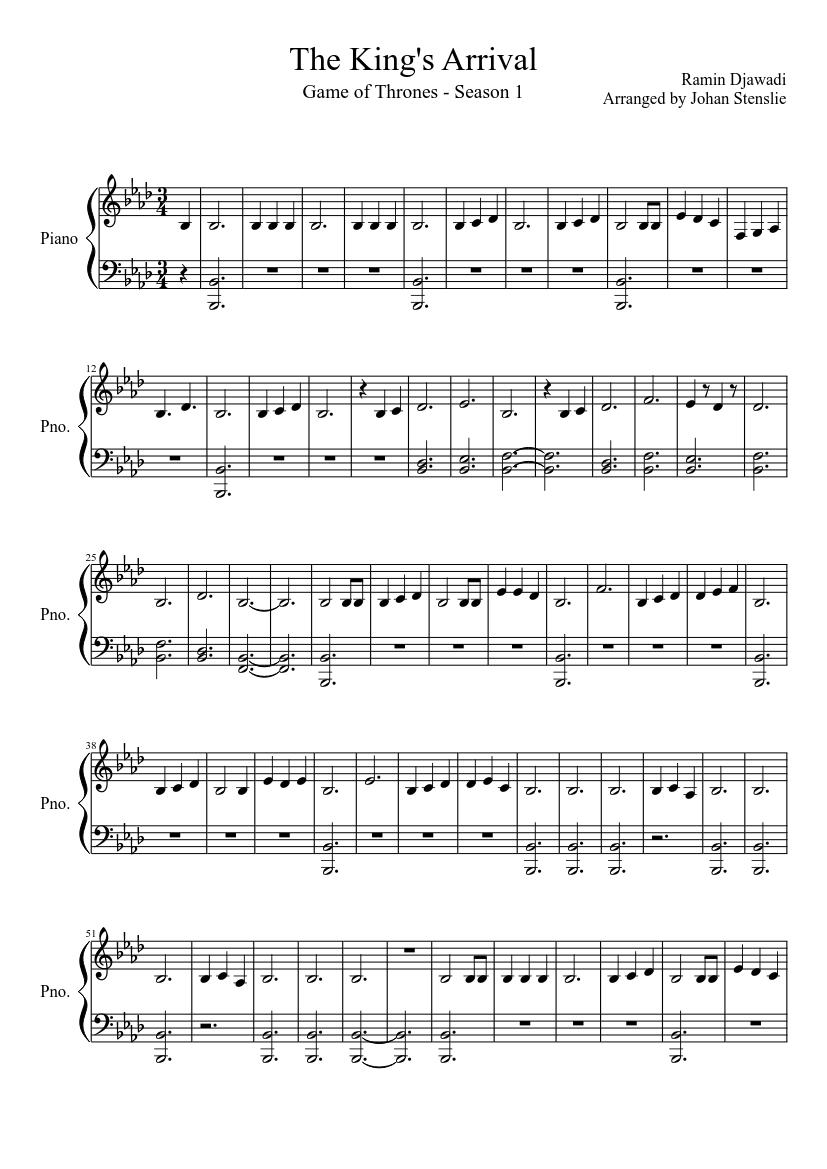 The King's Arrival Sheet music for Piano (Solo) | Musescore.com