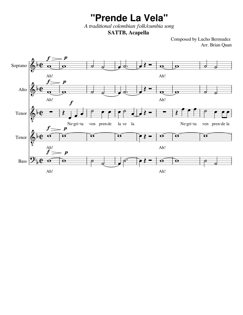 Prende La Vela - SATB
