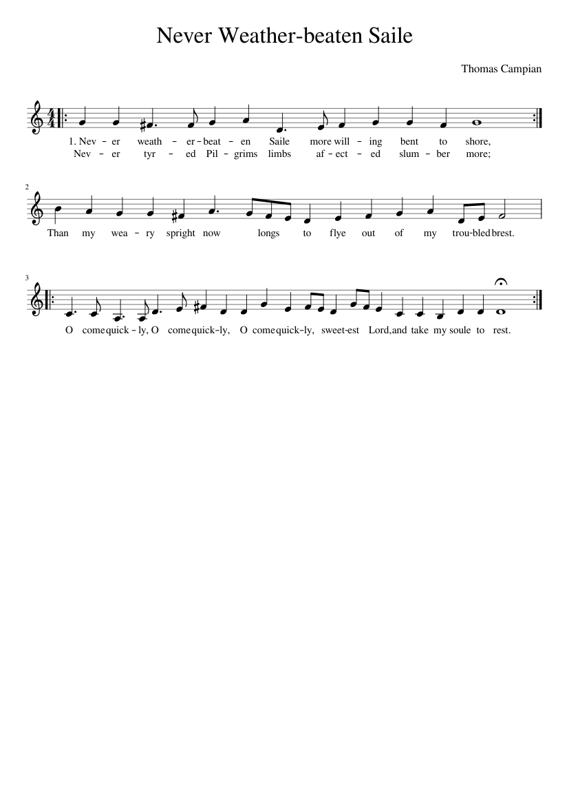 Never Weather-beaten Saile