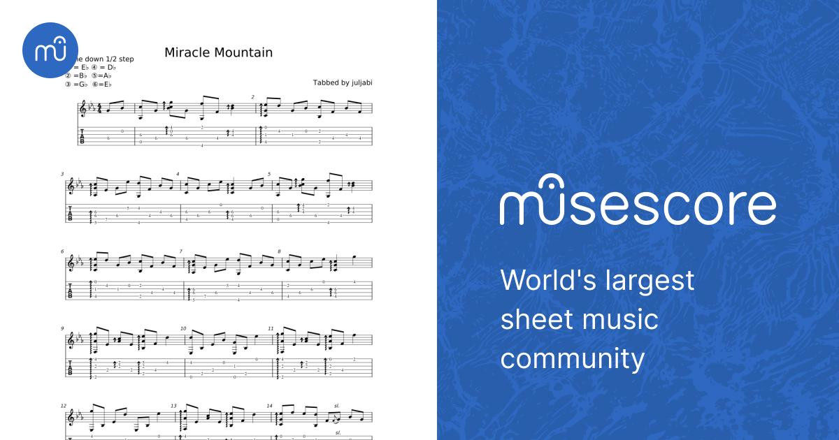 Miracle mountain - Masaaki Kishibe Sheet music for Guitar (Solo ...