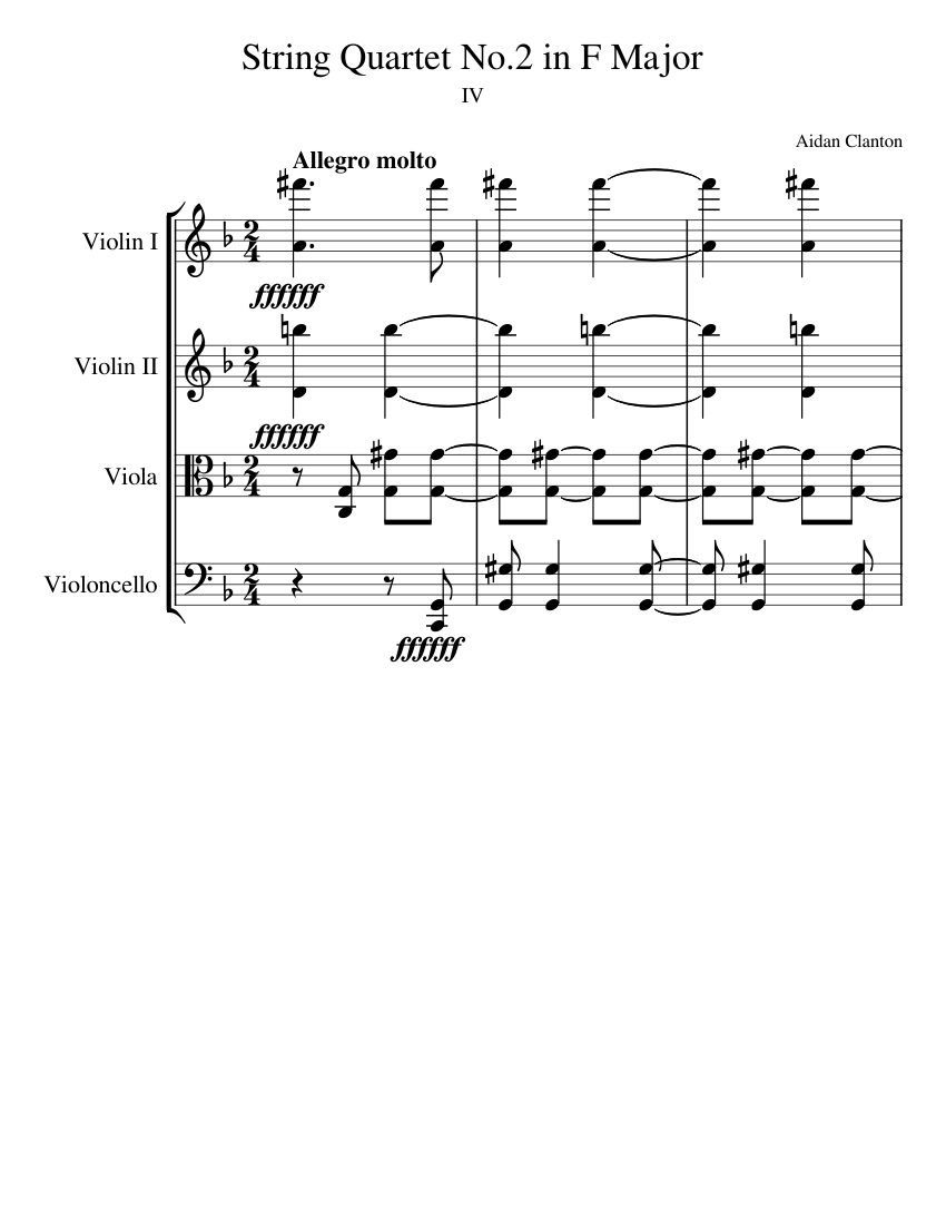 String Quartet No.2 in F Major; IV
