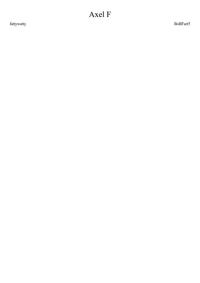 Axel F Unfinished Sheet music for Harpsichord, Trumpet other (Mixed