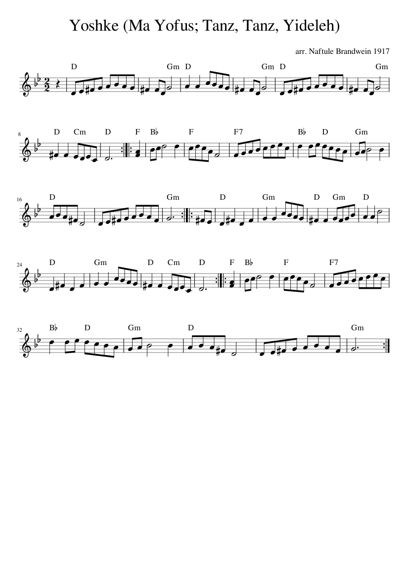 Yoshke (Ma Yofus; Tanz Tanz Yideleh)