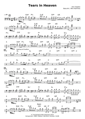 Eric Clapton Tears in Heaven Sheet Music for Beginners in C Major -  Download & Print - SKU: MN0130618