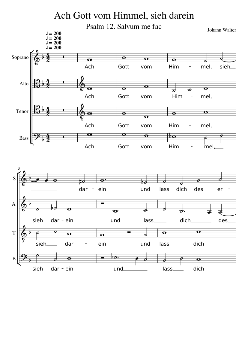 Ach Gott vom Himmel sieh darein