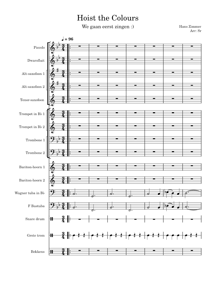 Hoist The Colors Marching Band Sheet Music For Trombone Tuba Flute Hoist the colors marching band sheet music for trombone tuba flute