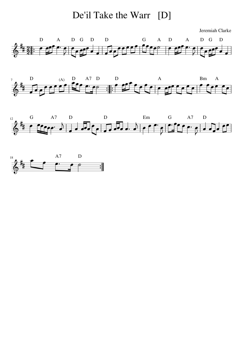 De'il Take the Warr