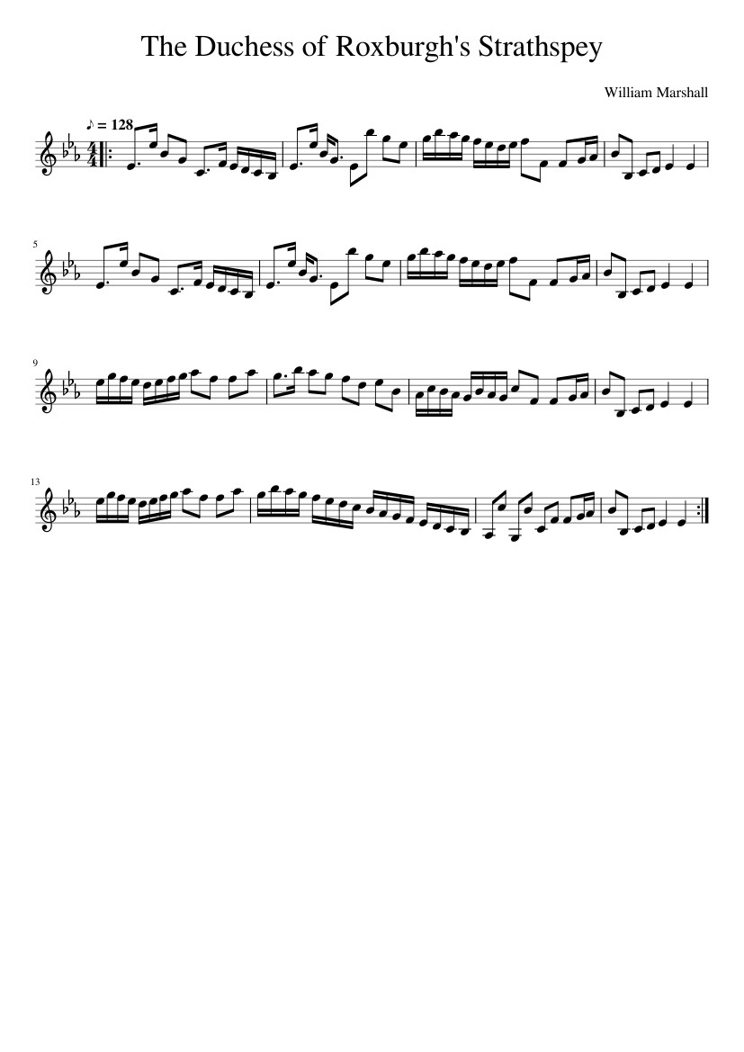 The Duchess of Roxburgh's Strathspey
