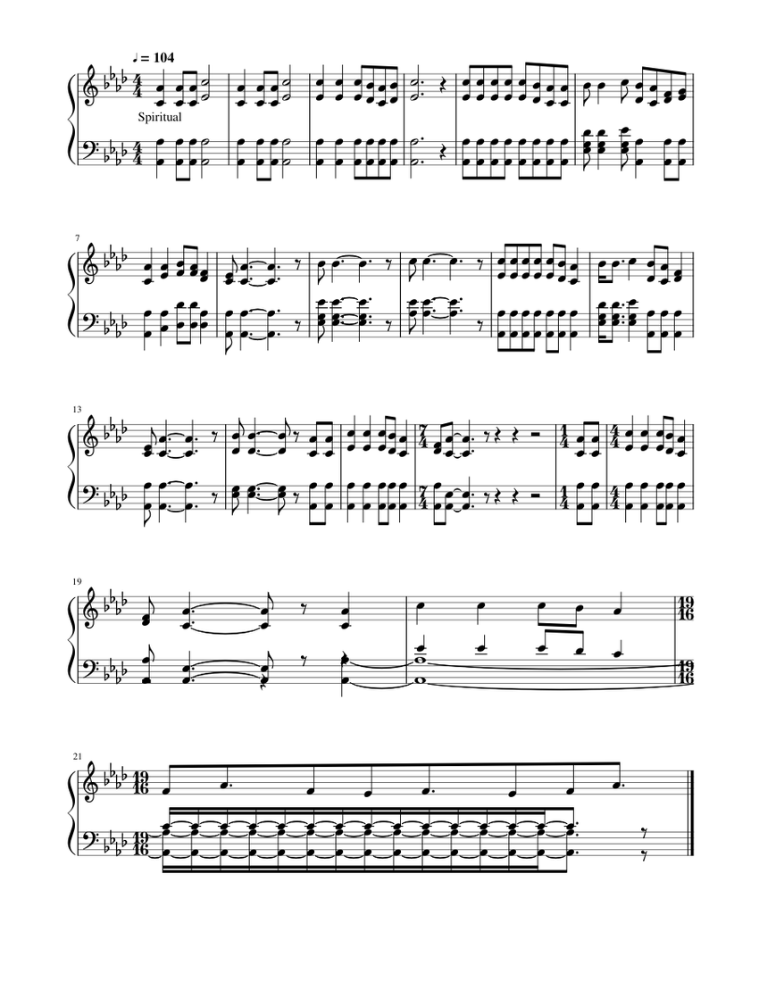 I've got a robe, you've got a robe Sheet music for Piano (Solo) Easy