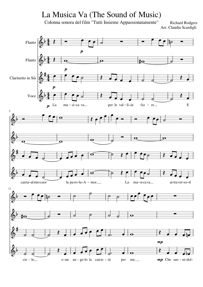 The Sound of Music (The Hills Are Alive) Sheet Music for Vocals