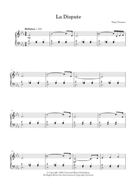 la dispute by Yann Tiersen free sheet music | Download PDF or print on  Musescore.com