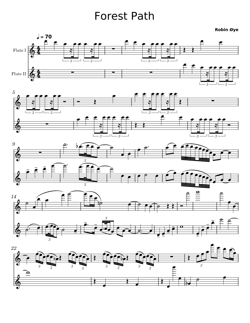 Flutes Duet Sheet music for Flute (Woodwind Duet)