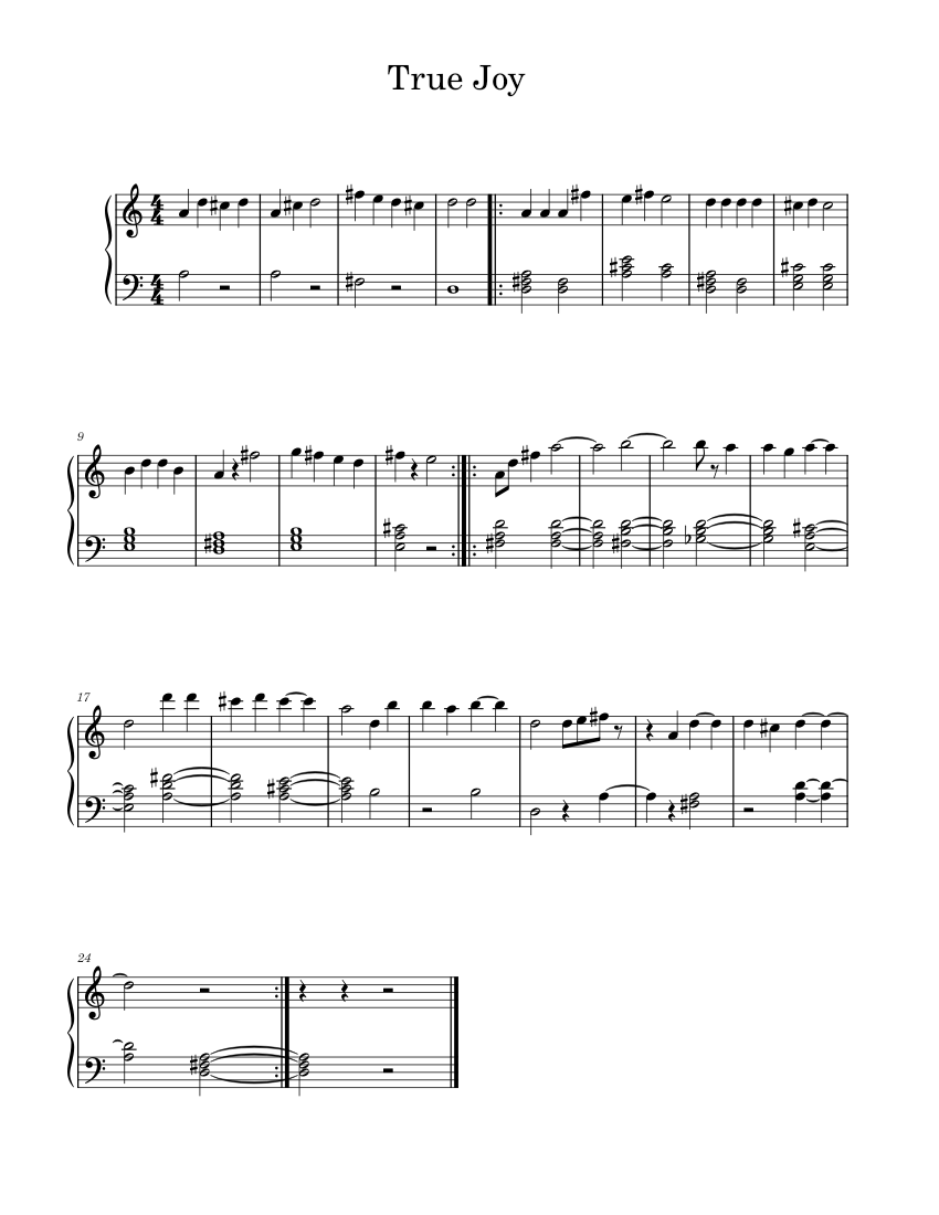 True Joy - piano tutorial