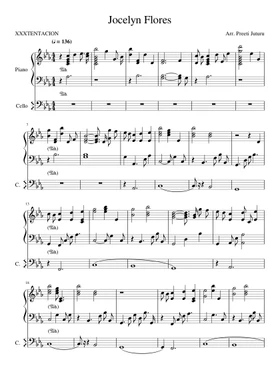 Free jocelyn flores by XXXTENTACION sheet music | Download PDF or print on  Musescore.com