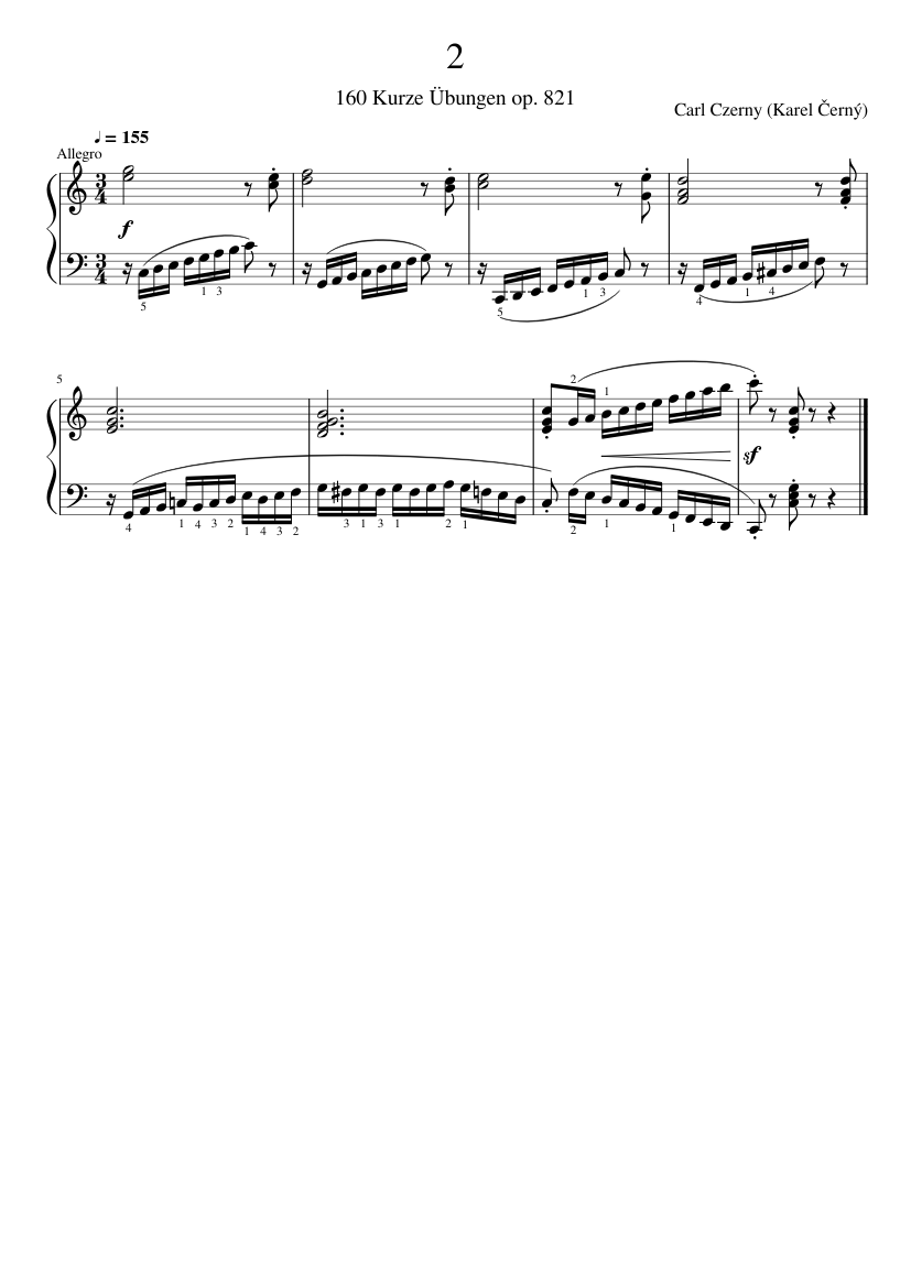 160 Kurze Übungen Op.821