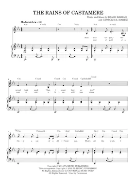 Free The Rains Of Castamere (From Game Of Thrones) by Serj Tankian sheet  music | Download PDF or print on Musescore.com