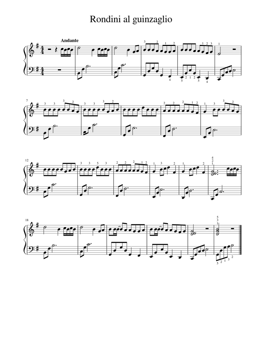 Rondini al guinzaglio - piano tutorial