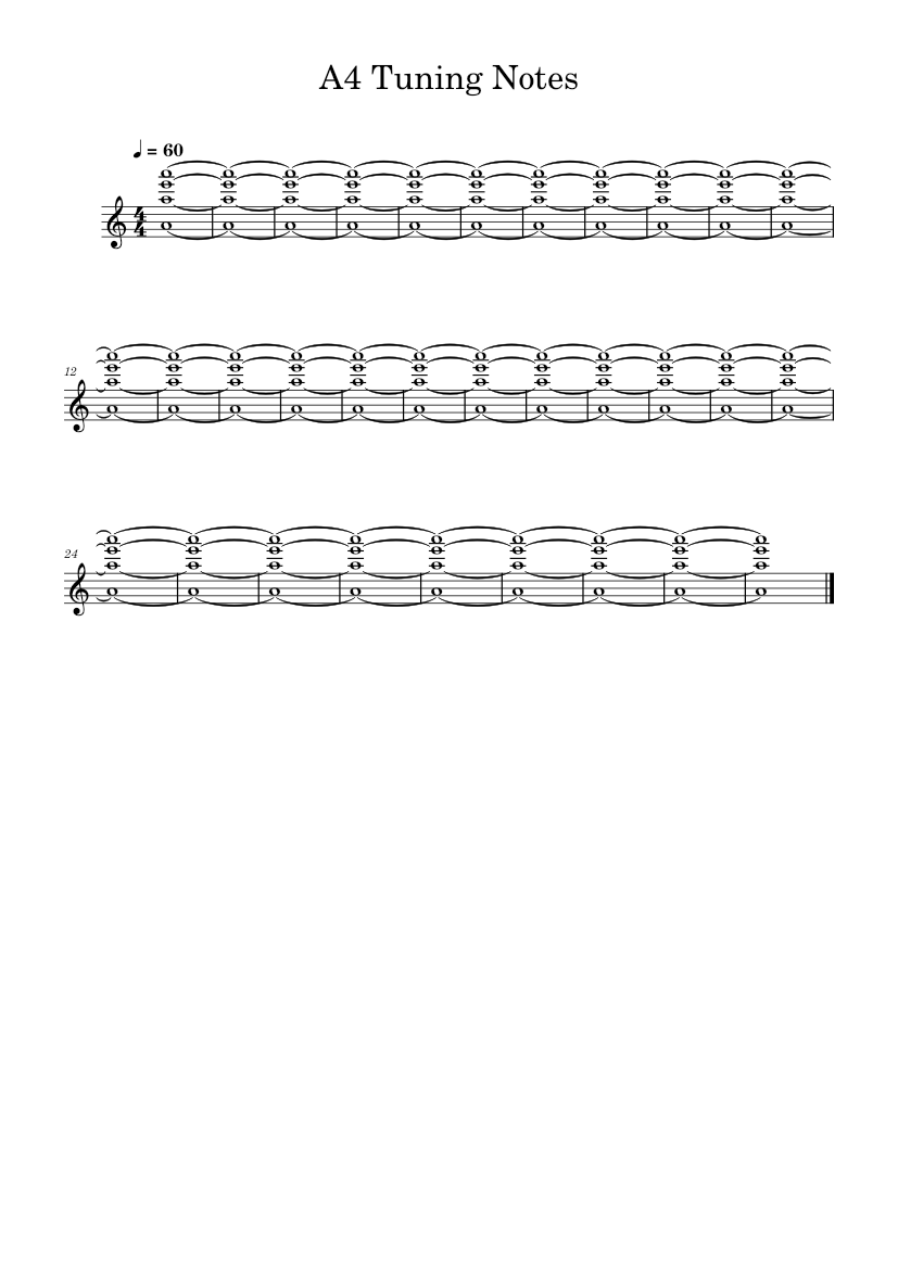 A4 Tuning Notes Sheet music for Flute other (Solo) | Musescore.com