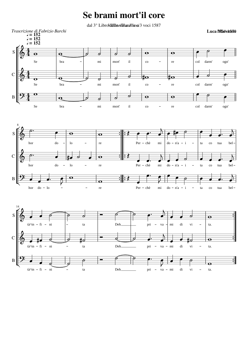 Se brami mort' il core