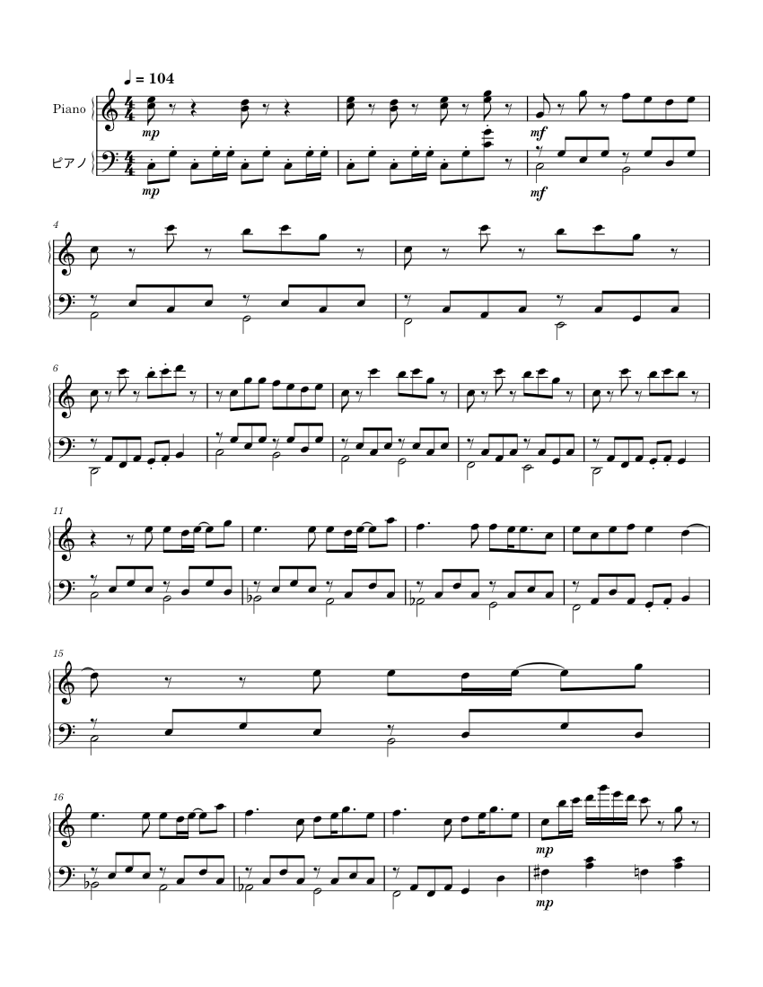 hero-mili-sheet-music-for-piano-piano-duo-musescore