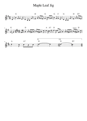 Free Maple Leaf Jig by Misc tunes sheet music