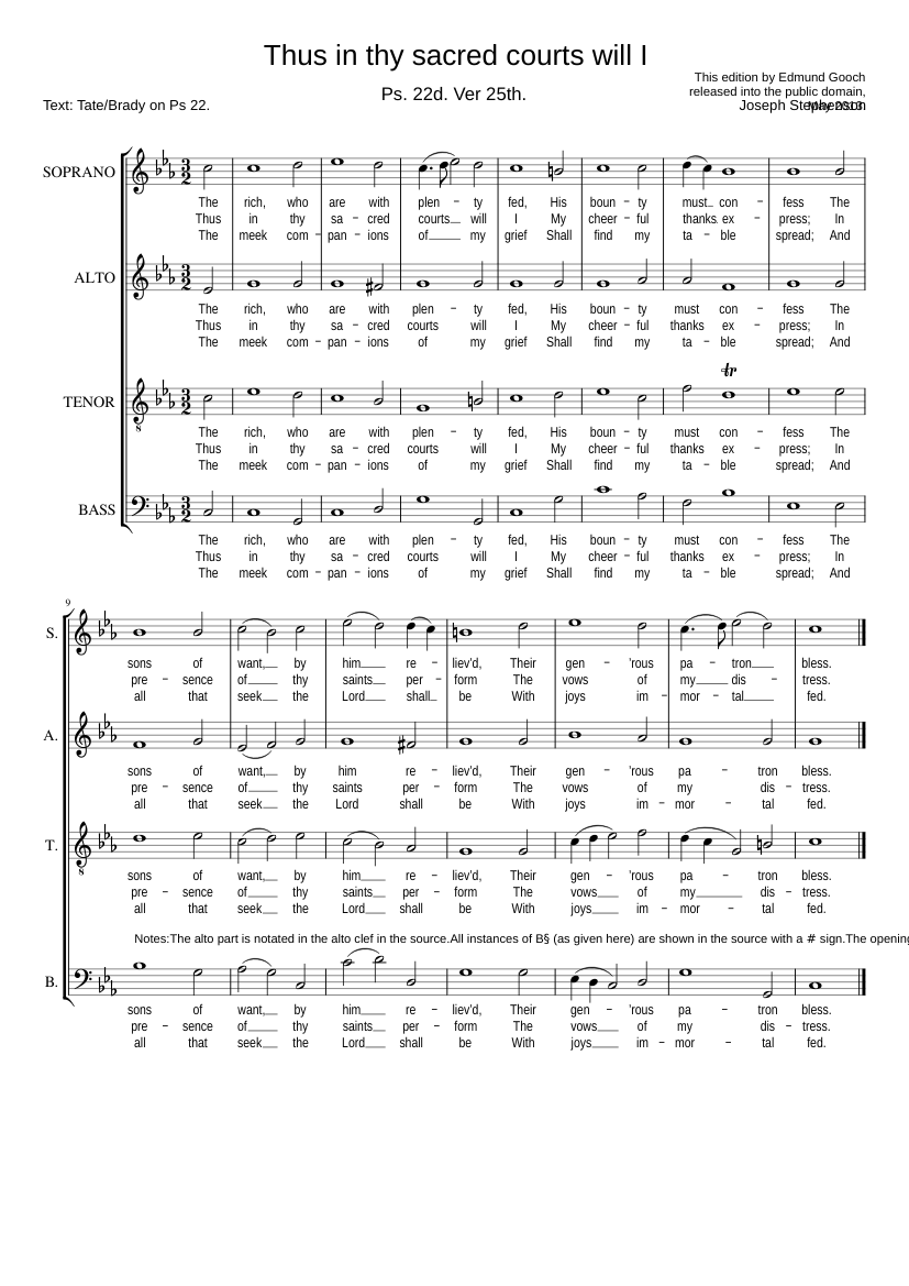 Thus in thy sacred courts will I