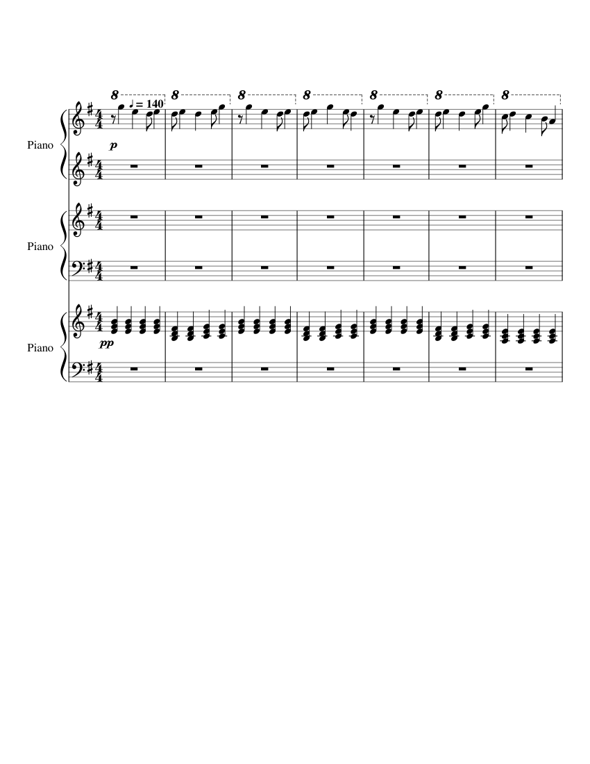 Sweet Dreams - NK Sheet Music for Piano (Mixed Trio) | MuseScore.com