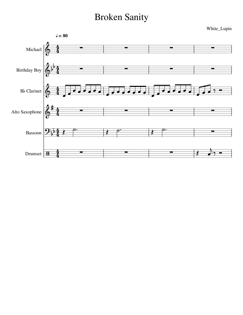 Why am I still making songs for a FNaF musical Sheet music for